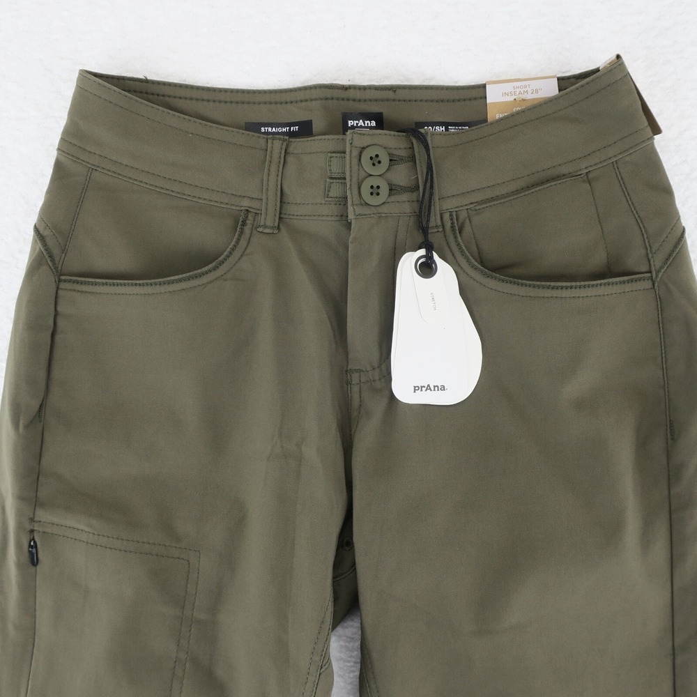 prAna Halle Straight Pants II Womens Size 00 Short Straight Fit Slate Green